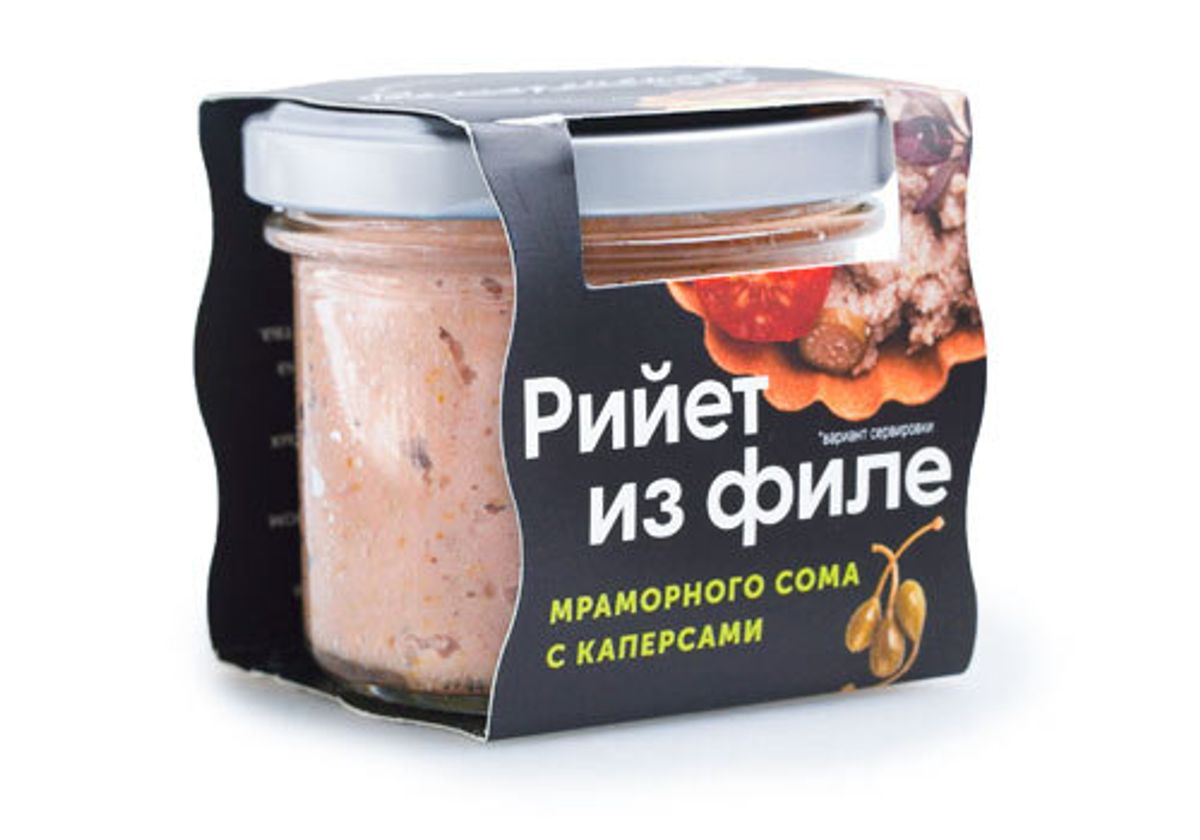 Рийет из мраморного сома с каперсами, 100г