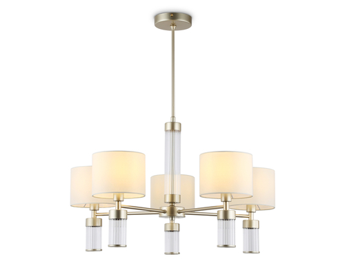 Светильник подвесной LH71301/5 CGD/WH золото/белый E14/5 max 40W D680*740