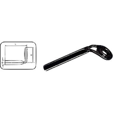 Кольца пропуск. Jaxon Керамический ОК-SL-0516  L=15мм H=8мм D=1.6мм 1шт Тюльпан