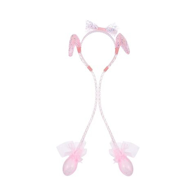 Карнавальный ободок с бантом и подвижными ушками