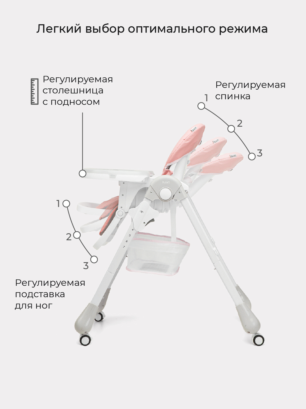 Стол-стул "CREAM" RH302 Cloud Pink