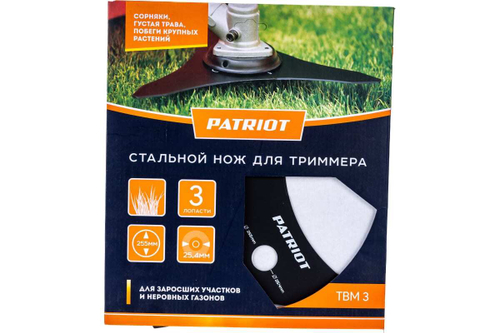 Нож TBM-3 (255 мм; 25.4 мм) для триммеров PATRIOT 809115202