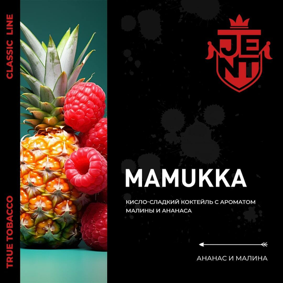 Табак для кальяна JENT Classic с ароматом Малина и ананас (Mamukka), 25 гр