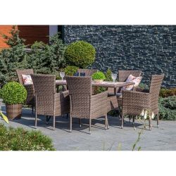 Комплект плетеной мебели AM-196/T196 Beige 4Pcs (4+1)