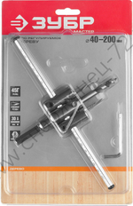 Сверло ЗУБР ″Мастер″ регулируемое по дереву, двухрезцовое ″Балеринка″, d=40-200мм, 1-30мм, в блистере