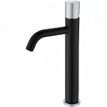 Смеситель для раковины Boheme Stick 122-BCR.2 черный/ручка хром