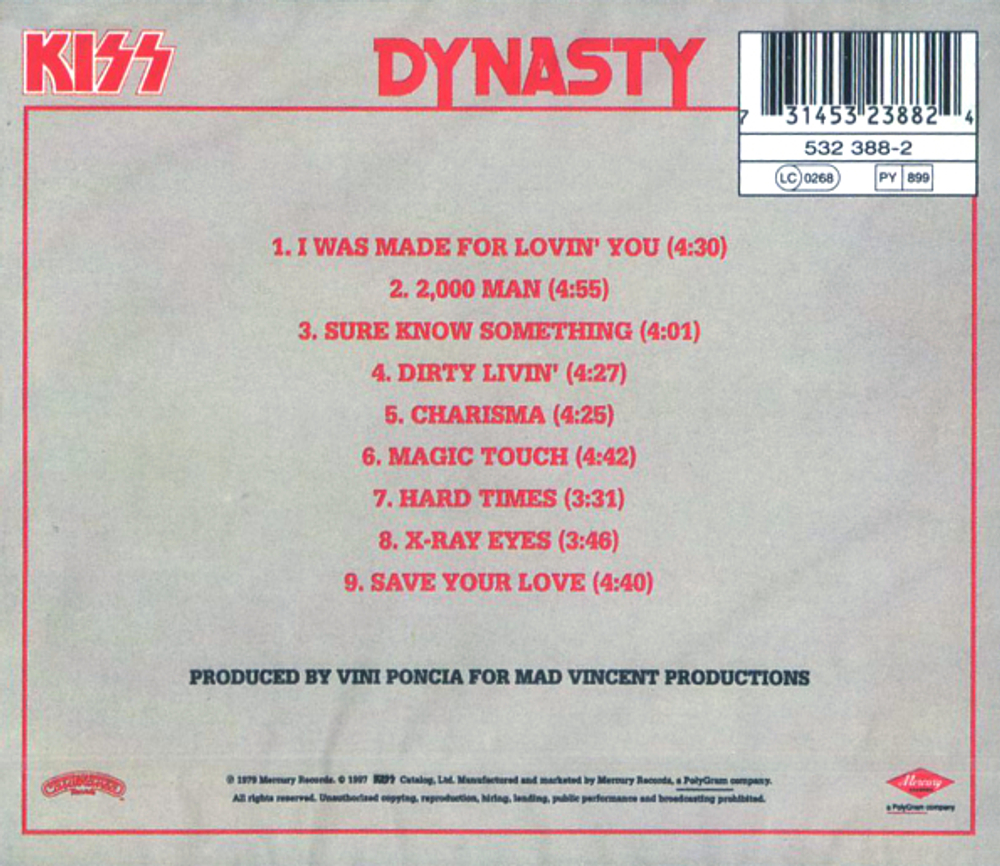 Kiss / Dynasty (CD)