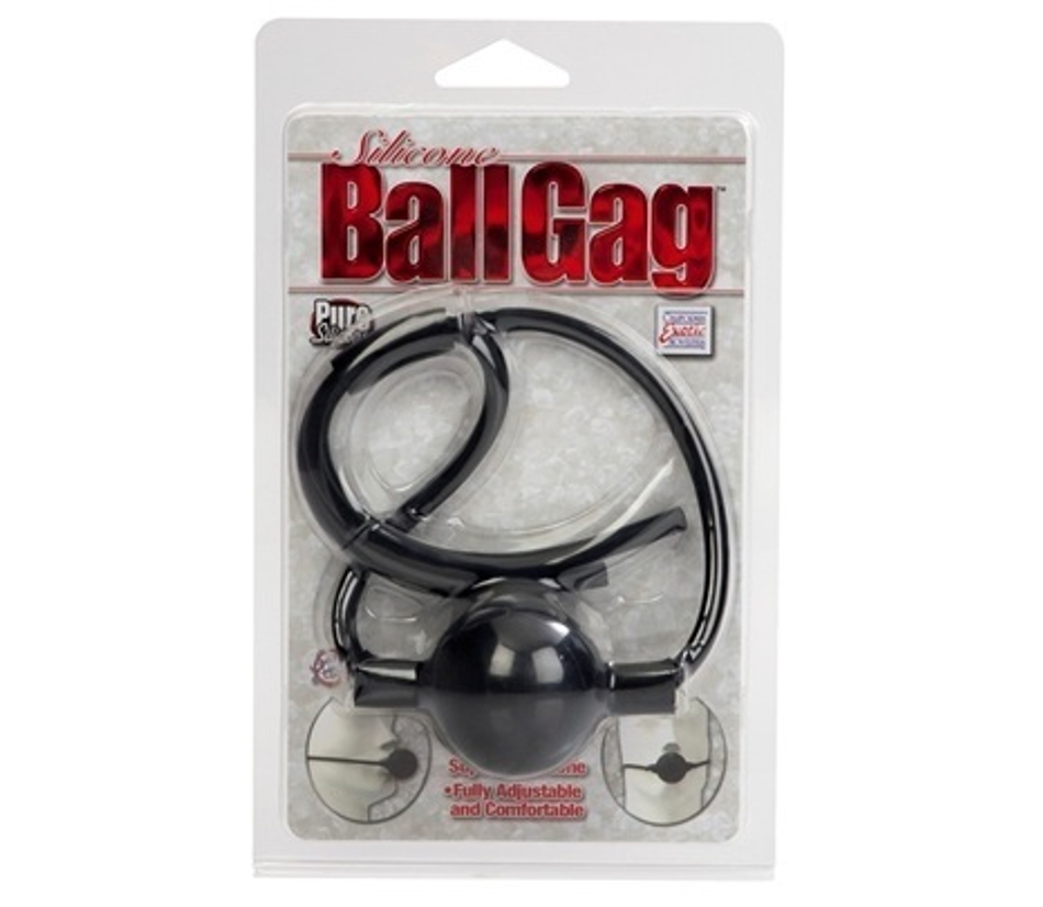 Чёрный кляп из силикона BALLGAG