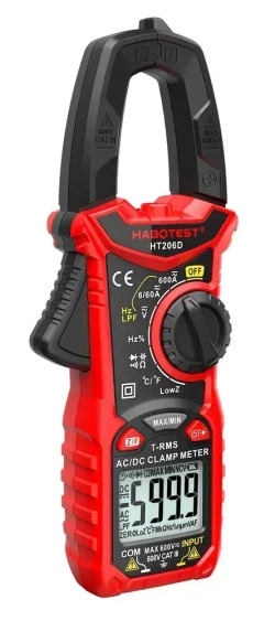 Мультиметр HT206D Habotest клещи постоянного и переменного тока 0,01 - 600А емкость частота подветка