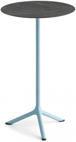 Стол ламинированный барный складной Scab Design Tripe Folding, голубой, черный мрамор Сахара