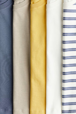 H&M Набор из 5 хлопковых футболок, синий