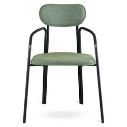 Стул Ror, Round, рогожка, черный/зеленый