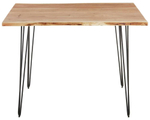 Стол обеденный Рикет 160х90 см из массива дуба, на металлических ножках