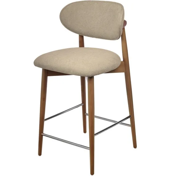 Полубарный стул Mod, орех, бежевое букле