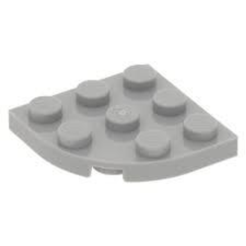 Lego 50шт Плитка в виде закругленного угла (серый) 4645412