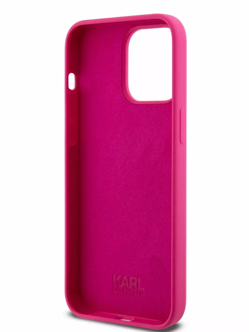 Чехол Karl Lagerfeld Liquid Silicone Round Logo для iPhone 15 Pro Max Hard Fuchsia (Розовый)