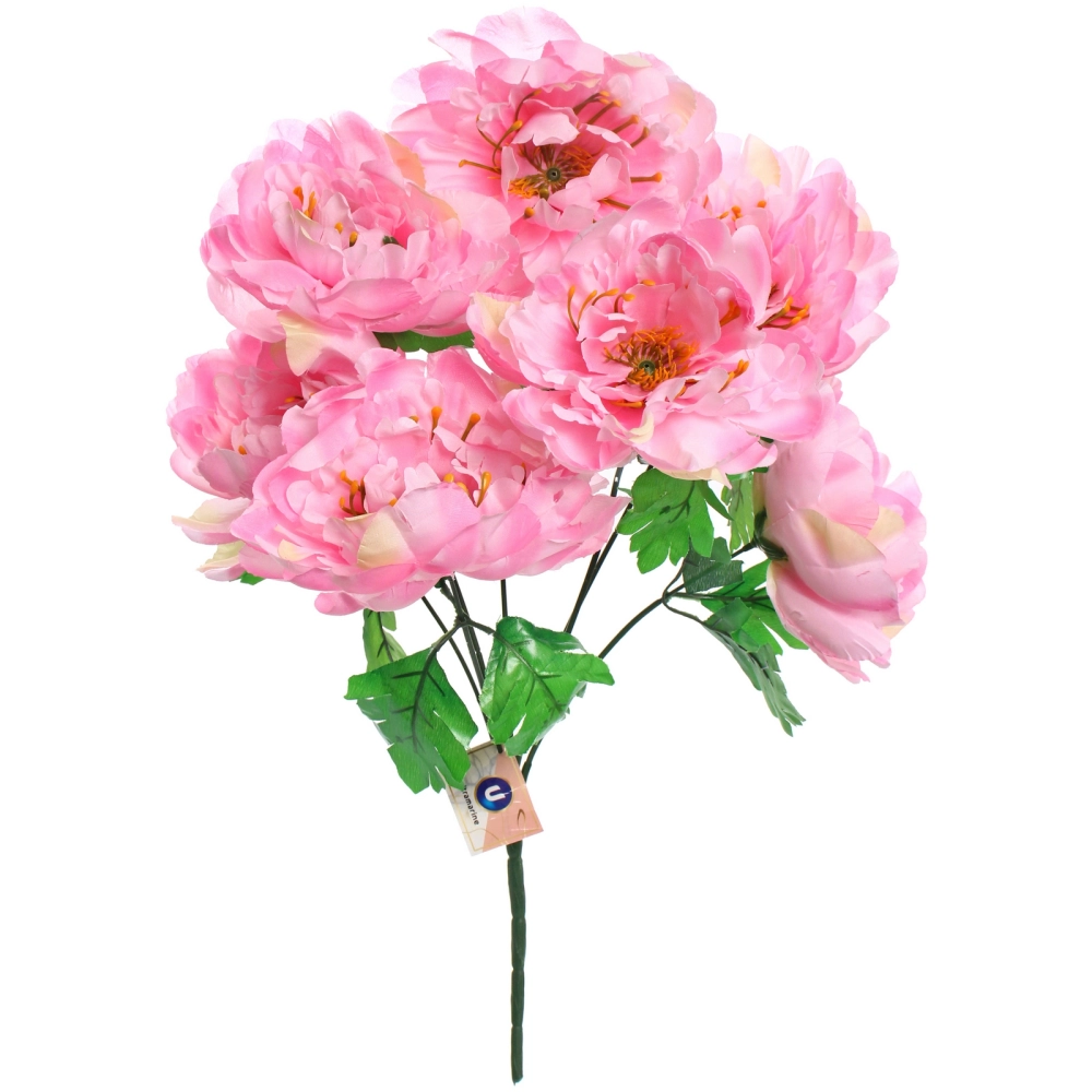 Искусственные цветы «Цветочная мелодия» Пионы 60см 7 цветков розовые