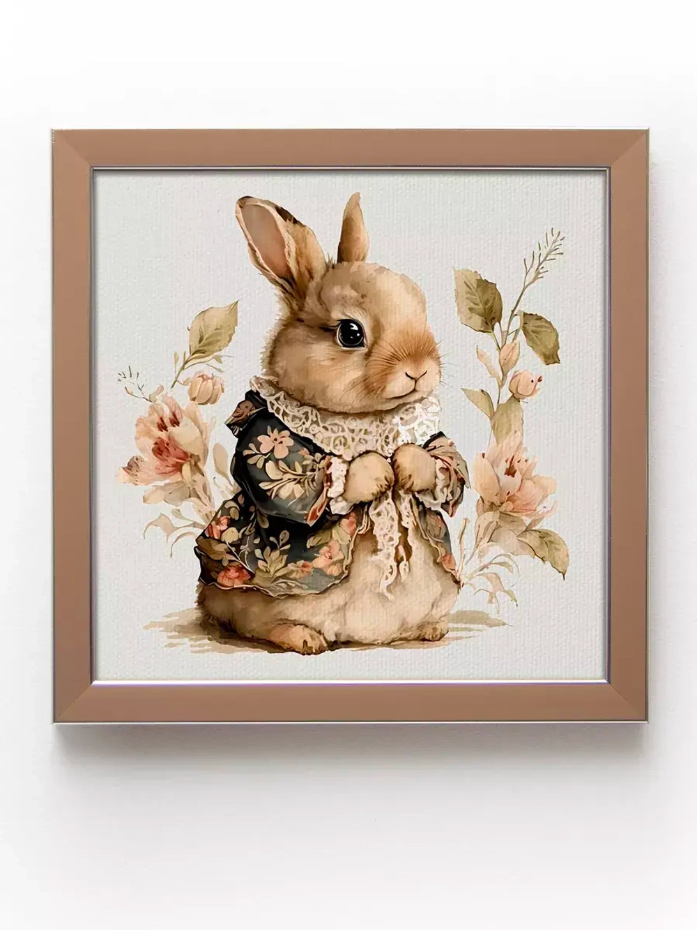 Картины на стену интерьерные на холсте 4 шт, 23*23 см