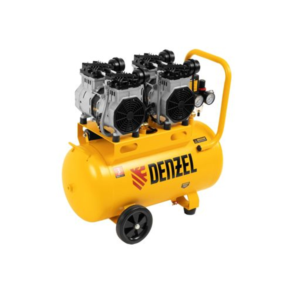 Компрессор воздушный малошумный Denzel DLS 2200/50, 2200 Вт, 380 л/мин