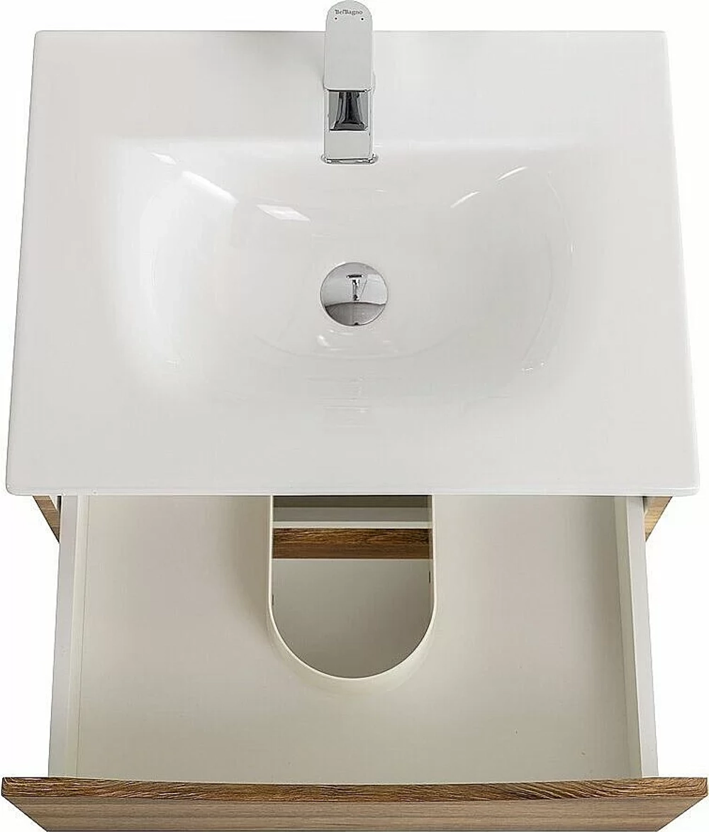 Тумба с раковиной BelBagno MARINO-CER-N-600-2C-SO-RR-P Rovere Rustico