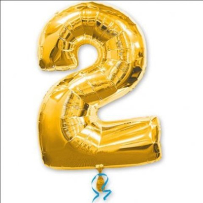Шар из фольги цифра 2