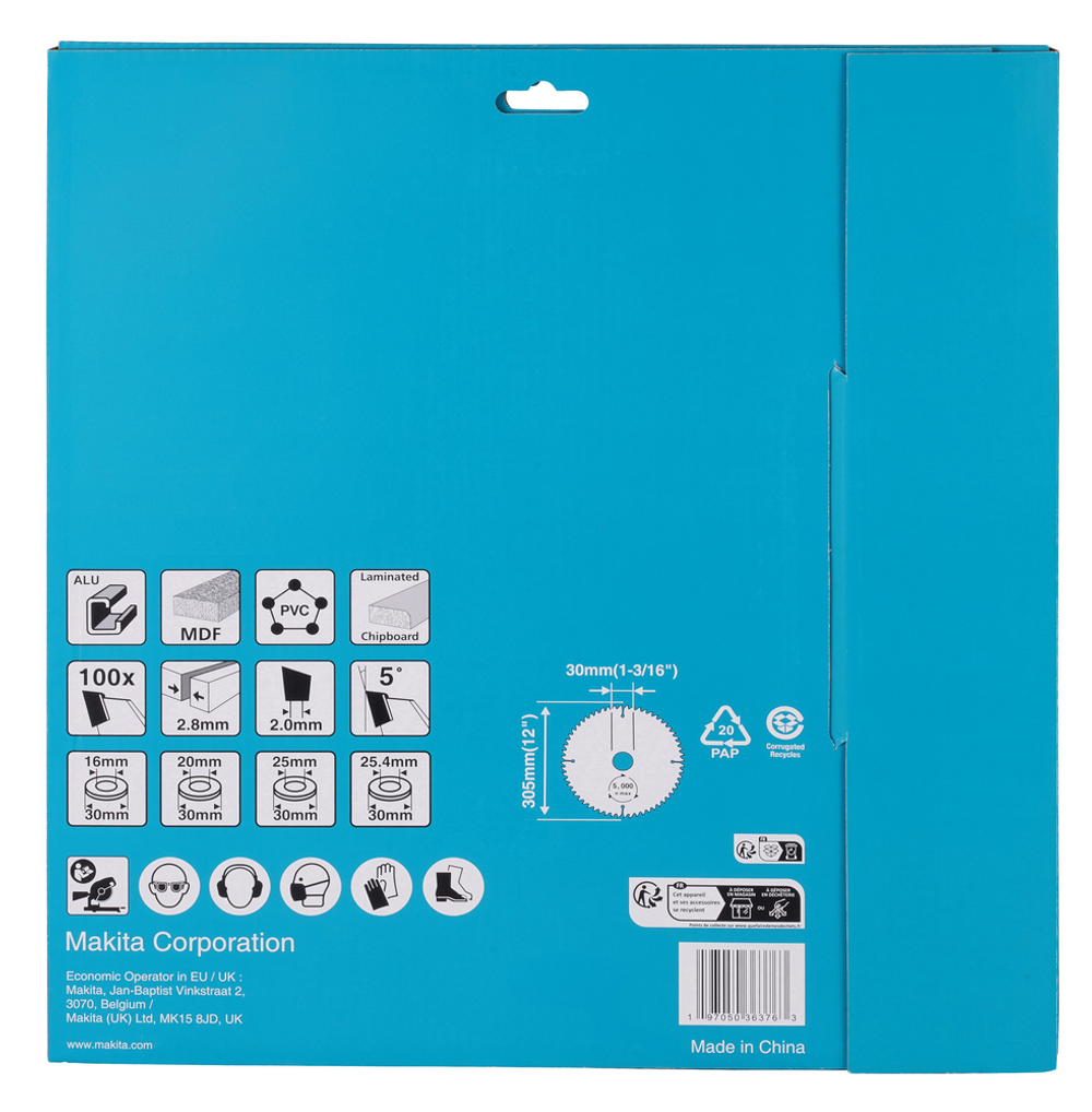 Пильный диск универсальный 305x30x2.8/2x100T Makita D-81979