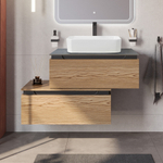 Мебель для ванной со столешницей и накладной раковиной Cezares SLIDER 80 Дуб Тангент SLIDER-800-1C-SO-RT-P