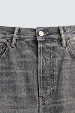 ZARA ДЖИНСЫ RELAXED STRAIGHT FIT - LIMITED EDITION, СЕРЫЙ