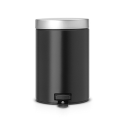 Ведро для мусора Brabantia матовое черное 3л вид спереди