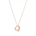 Подвеска из розового золота 18k,Tiffany ⚜️Open heart 16mm