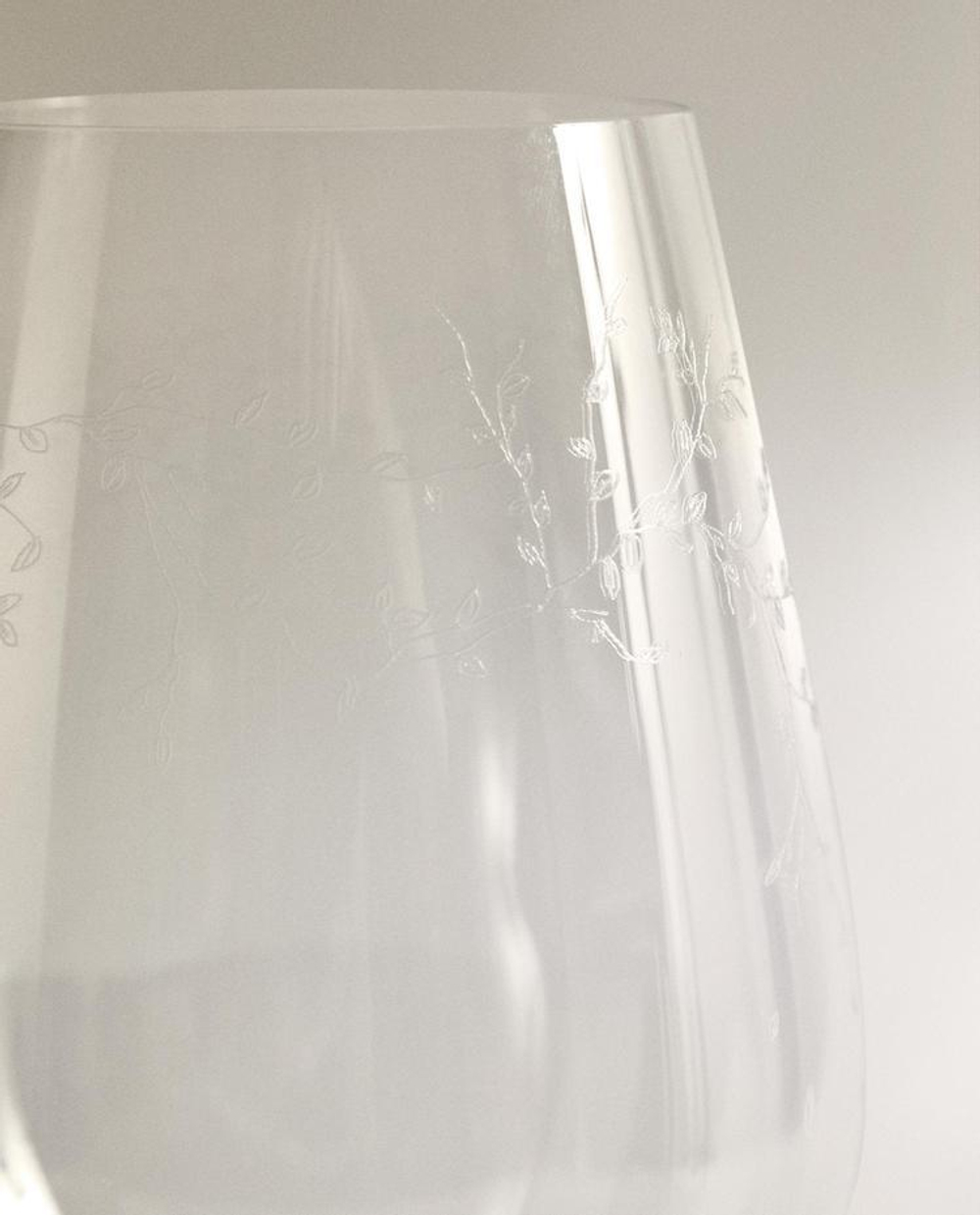 ZARA HOME ГРАВИРОВАННЫЙ РОЖДЕСТВЕНСКИЙ БОКАЛ ДЛЯ ВИНА, ПРОЗРАЧНЫЙ