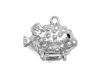 Подвеска "Рыбка Фугу", 10мм