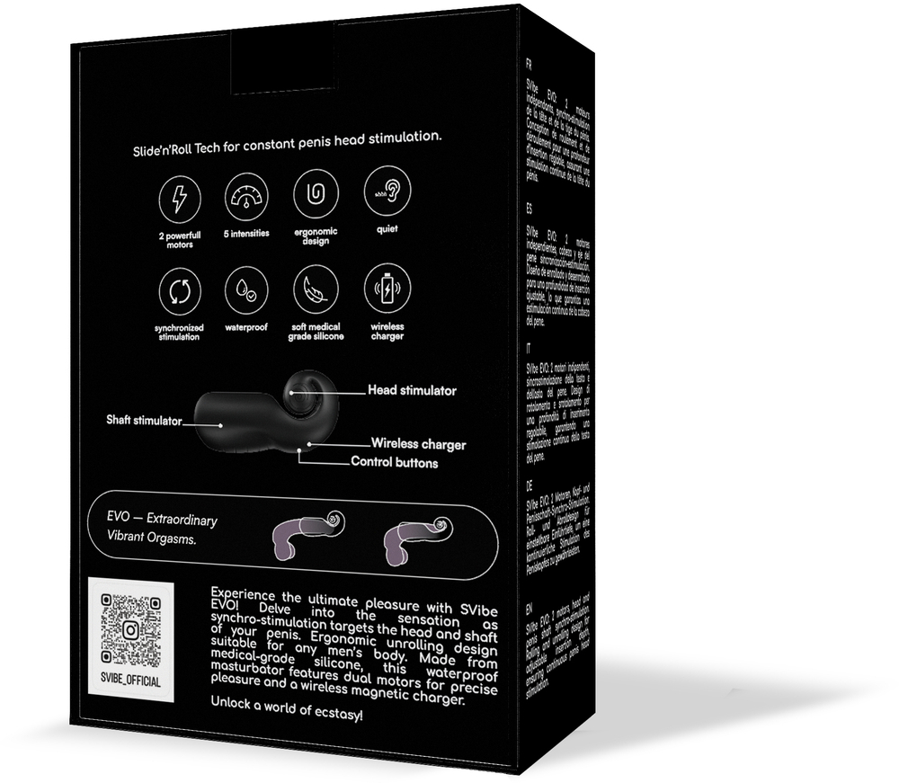 Инновационный SVibe EVO мастурбатор, черный