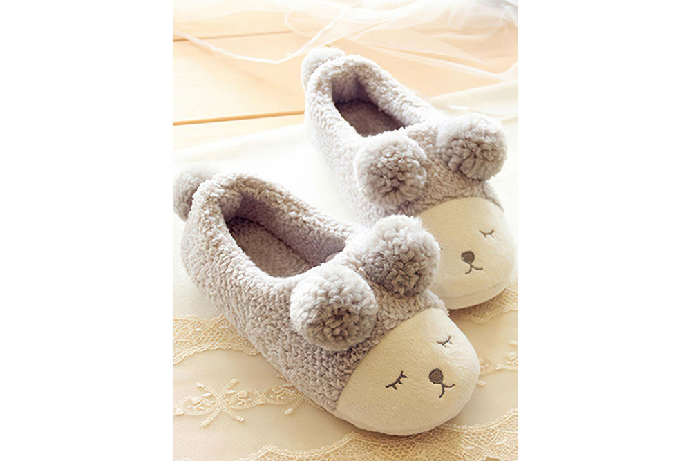 Тапочки FunFur Овечки с задником 6,5 Серый