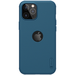 Тонкий чехол синего цвета от Nillkin для смартфона iPhone 12 и 12 Pro серия Super Frosted Shield
