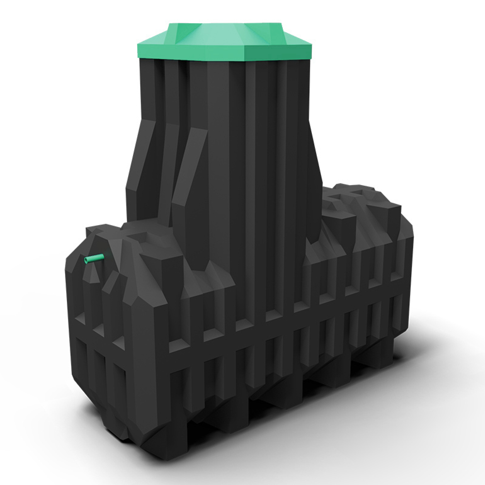 Септик Мультпласт Термит Трансформер 1.5 PR 1500 л. горизонтальный / 600 л. в сутки / 2-3 чел. / принудительный сброс (2000x800x2000см;108кг;черный) - арт.555479