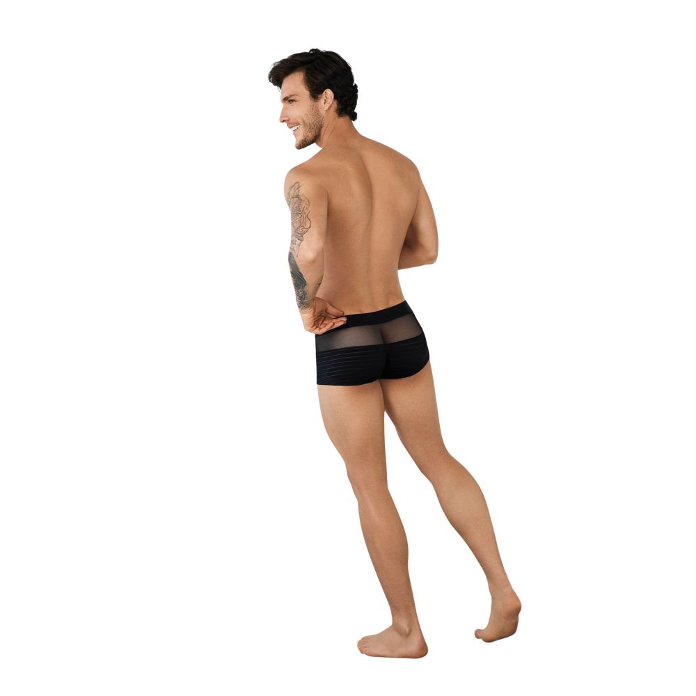 Мужские трусы хипсы черные с сетчатыми вставками Clever EDEN LATIN BOXER 095301