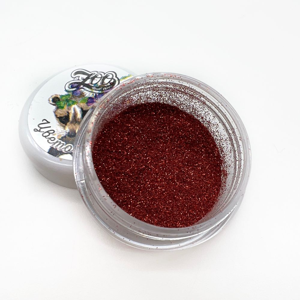 1717 Зеркальный блеск "Цветочная пыльца" 1 г красный