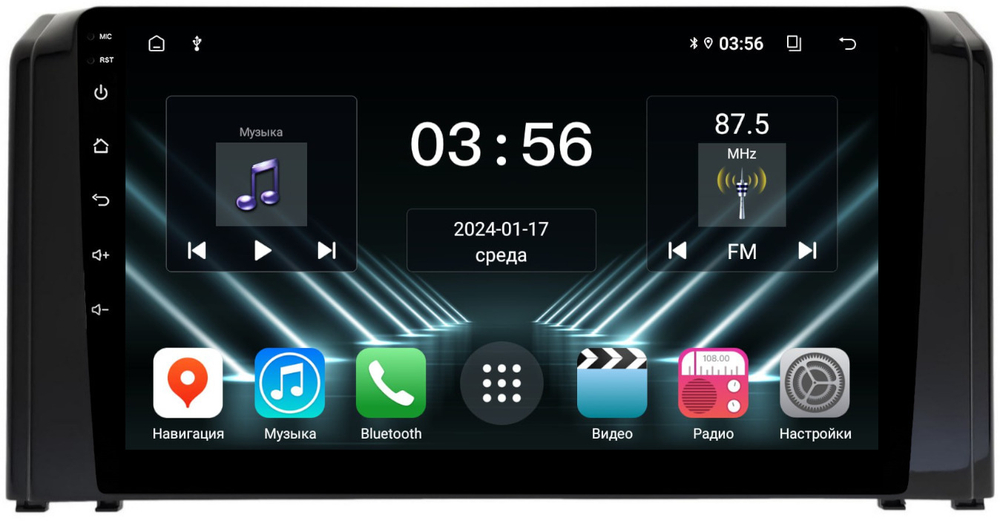 Магнитола для Toyota Roomy, Daihatsu Thor, Subaru Justy 2020-2024 - FarCar DX10-9559N монитор 10" IPS на Android 13, 4+64Гб, CarPlay