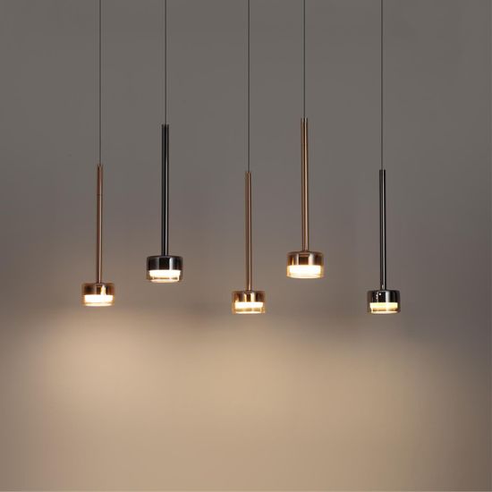 7152/10L HIGHTECH ODL26 347 светильник медь/янтарное стекло/металл IP20 LED 10W 3000K 220V LASLO