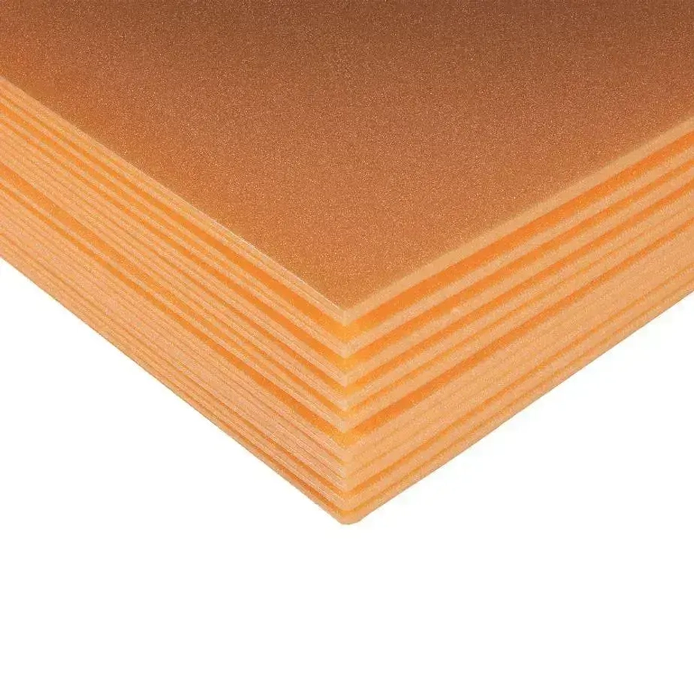 Подложка "Гармошка" для напольных покрытий Солид/Solid 3 мм оранжевая, 10,5 м2