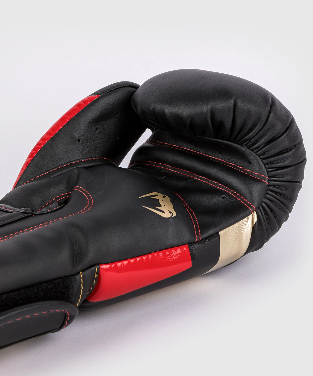Перчатки боксерские Venum Elite Black/Gold/Red