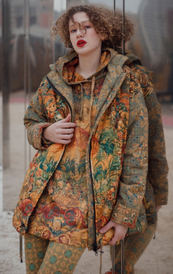 Куртка «Четыре стихии», по мотивам фламандских гобеленов 17 века "Времена года, четыре стихии"