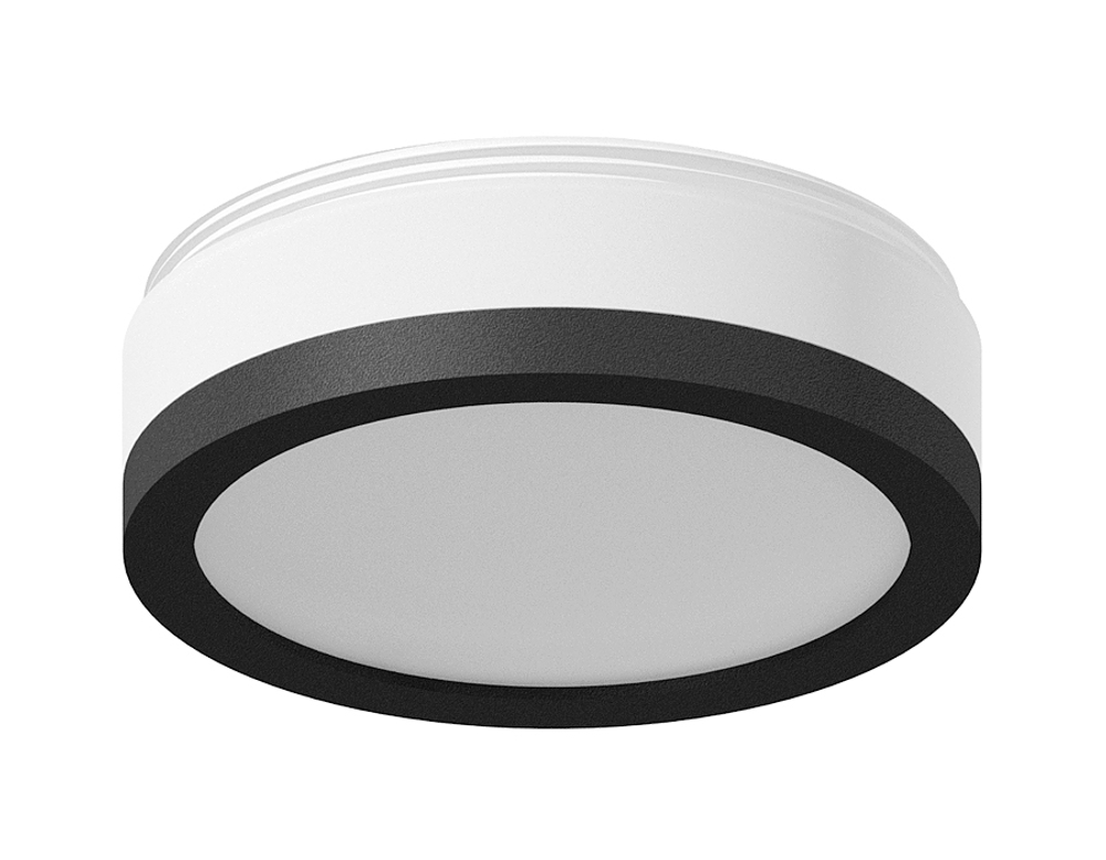 N7121 SBK/FR черный песок/белый матовый D70*H15mm Out15mm MR16
