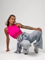 Спортивный кроп топ укороченный под пиджак