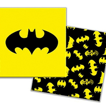 Салфетки-Бэтмен-желтые-33см-12шт