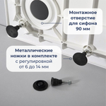 Душевой поддон квадратный RGW SMC-C-088 Белый (800x800)