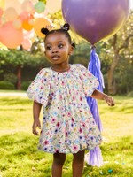 Платье для девочки Next AC9-265, Молочный, Розовый, Синий