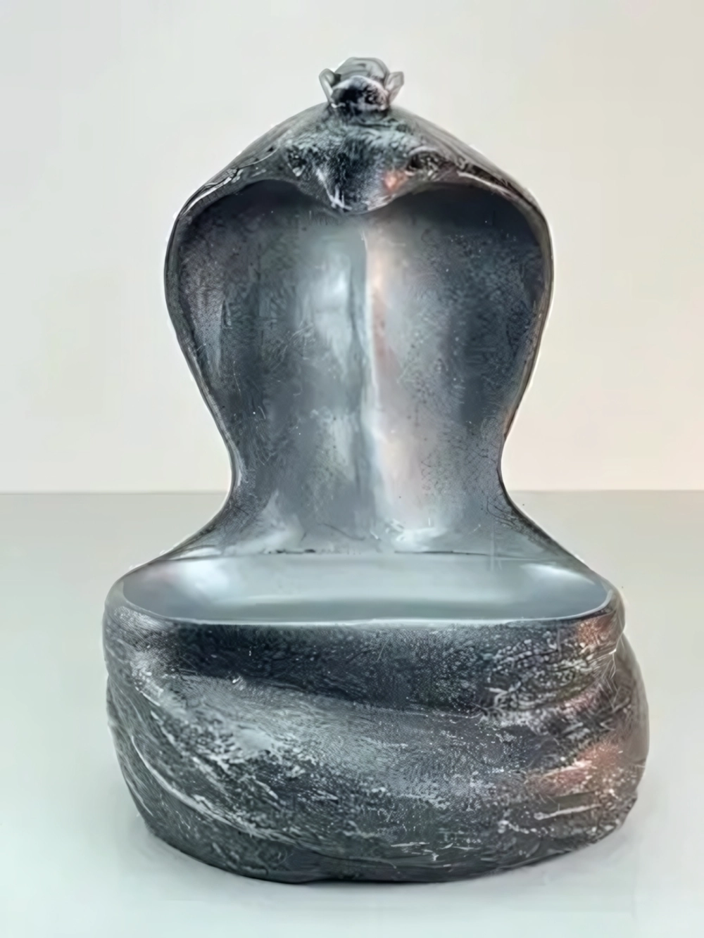 Статуэтка-подставка для мелочей 22*16см «Змея» (античное серебро)