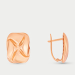 Серьги женские из розового золота 585 пробы без вставок (арт. 901672-1000)